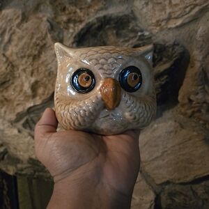 Ceramic Owl Glasses Holder